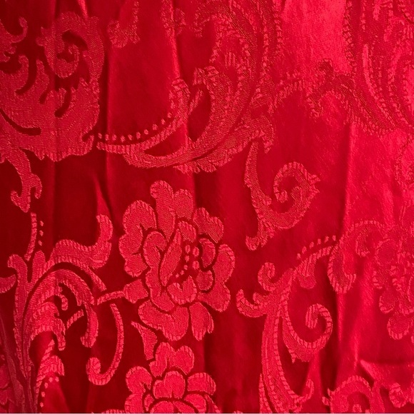 Vintage Zum Zum Prom Dress Maxi Gown Satin 90s Y2K Glam Open Back Jacquard 5 / 6 - Picture 3 of 12